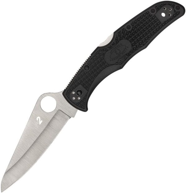 Spyderco Pacific Salt 2 Black H2 Plain Edge Knife