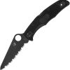 Spyderco Pacific Salt 2 Black H2 TiNi Serrated