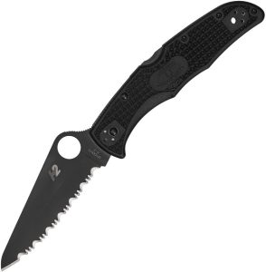 SC91SBBK2.jpg Spyderco Pacific Salt 2 Black H2 TiNi Serrated