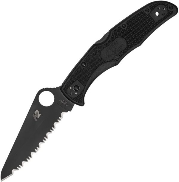 Spyderco Pacific Salt 2 Black H2 TiNi Serrated