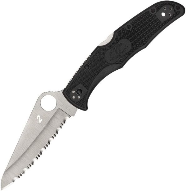 Spyderco Pacific Salt 2 Black H2 Serrated Knife