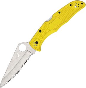 SC91SYL2.jpg Spyderco Pacific Salt 2 Lockback Yellow FRN