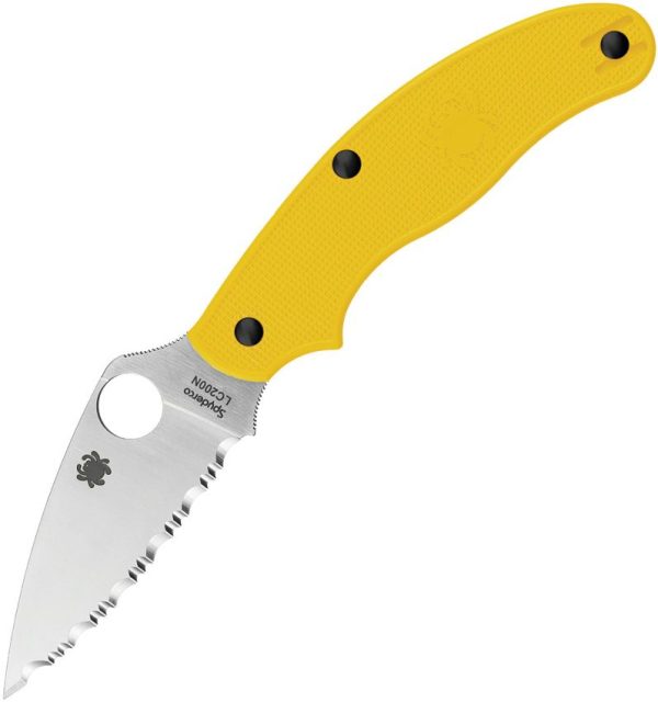 Spyderco Penknife Lightweight Yellow Serrated