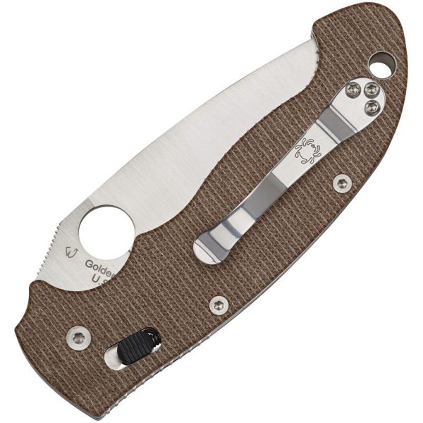 Spyderco Manix 2 XL CPM Cru-Wear Brown Canvas Micarta