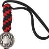 SCBEAD5LY.jpg Spyderco Pewter Flat Bead Black Red Paracord Lanyard