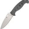 SCFB05SGY.jpg Spyderco Temperance Fixed Blade - Gray FRN CPM Cru-Wear