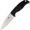Spyderco Enuff 2 Serrated VG-10 Fixed Blade - Black