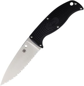 SCFB31SBK2.jpg Spyderco Enuff 2 Serrated VG-10 Fixed Blade - Black