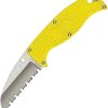 Spyderco Salt Serrated H2 Fixed Blade - Yellow