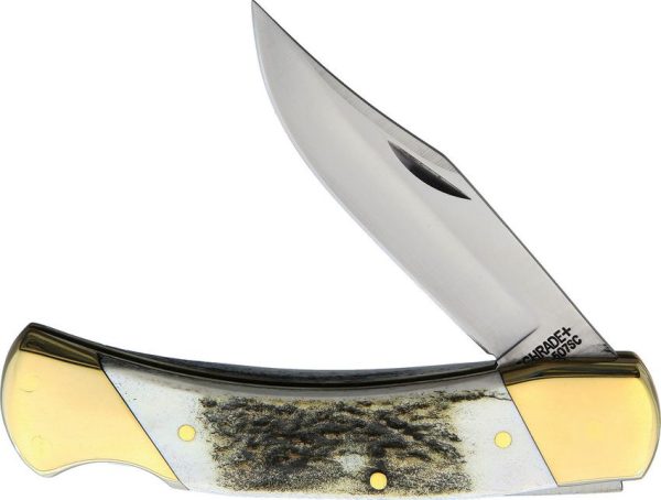 Schrade Stag Lockback Folding Knife 5 inch