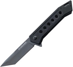 Schrade Linerlock Folding Knife 3" Tanto Blade Black G10