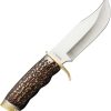Schrade Uncle Henry Fixed Blade Knife 5.25" Staglon Handle