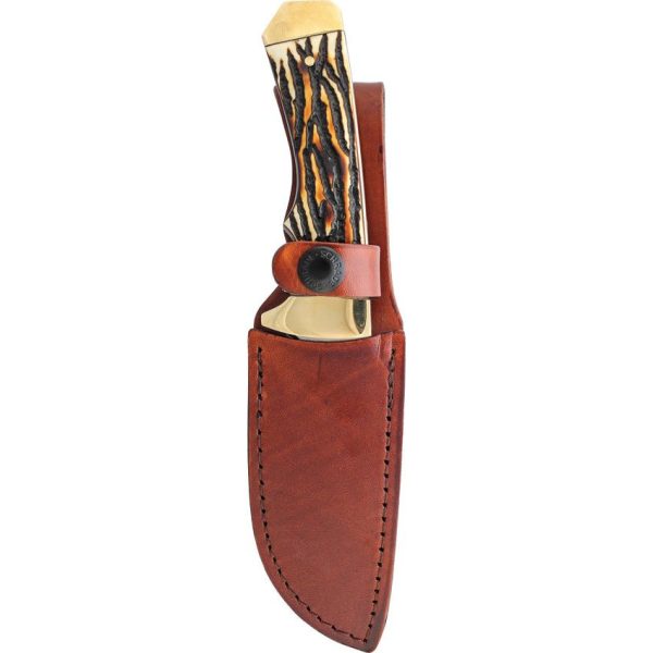 Schrade Uncle Henry Fixed Blade 7Cr17MoV Staglon Handle Knife