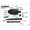 Schrade Frontier Shovel Saw Combo Multi Tool 3Cr13 Black
