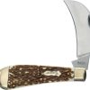 SCH1135996.jpg Uncle Henry Hawkbill Pruner Folding Knife 4" Staglon Handle