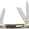 Schrade Uncle Henry Junior 3-Blade Staglon Knife