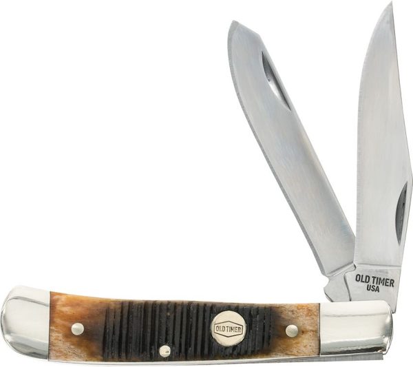Schrade Old Timer Trapper 1095HC Bone