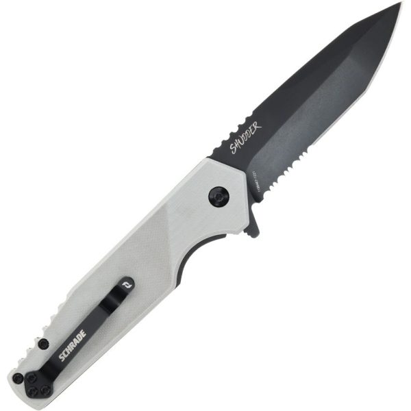 Schrade Shudder Linerlock A/O - Black G10 Tanto Blade