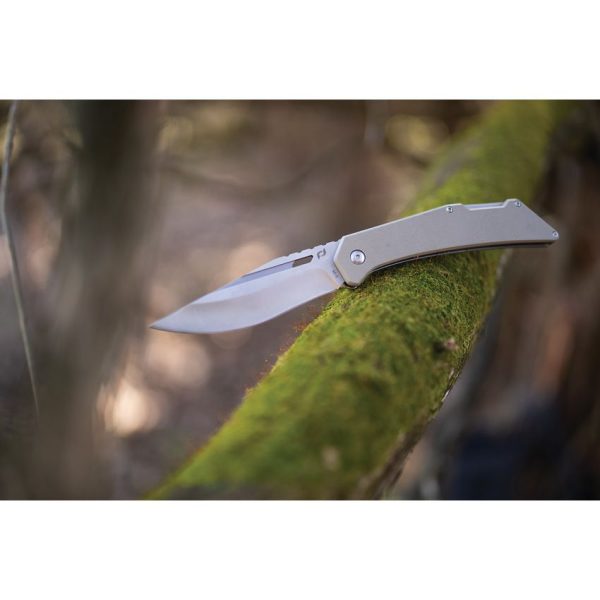 Schrade Slingshot Lockback Folding Knife 4" AUS-10A Tan G10