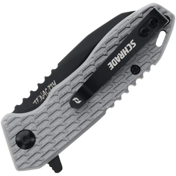 Schrade Tenacity Linerlock - Gray Aluminum Handle