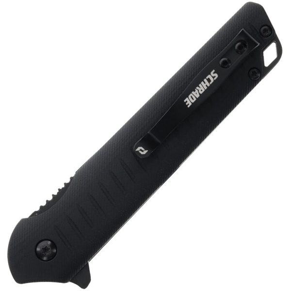 Schrade Steelhead Linerlock Folding Knife Black G10 AUS-10A