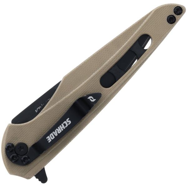 Schrade Kinetic Linerlock Tan - Black Oxide AUS-8