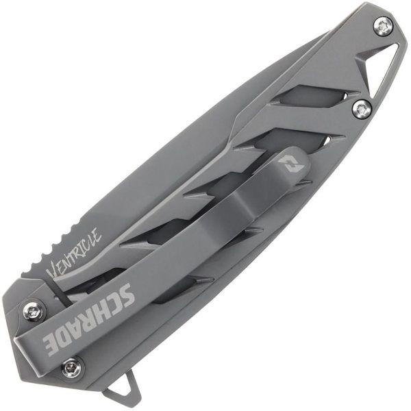 Schrade Ventricle Framelock Gray Handle