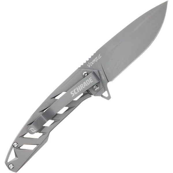 Schrade Ventricle Framelock Gray Handle