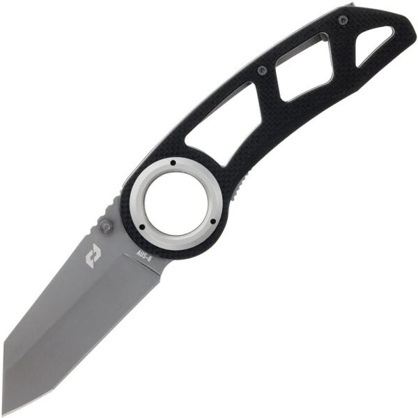 Schrade Torsion Linerlock Finger Ring Black G10