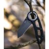Schrade Torsion Linerlock Finger Ring Black G10