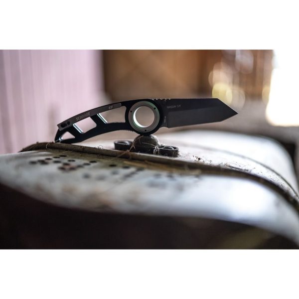 Schrade Torsion Linerlock Finger Ring Black G10
