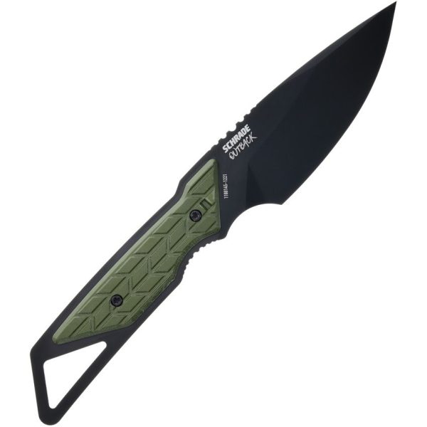 Schrade Outback Fixed Blade - OD Green AUS-8 Knife