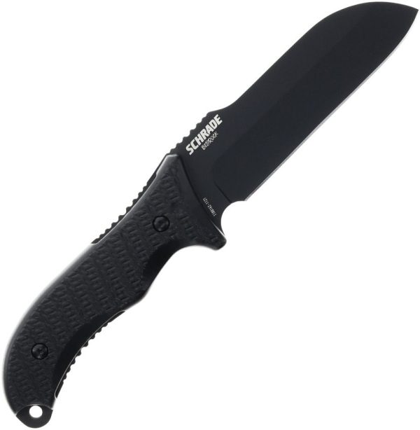 Schrade Bedrock Sheepsfoot Fixed Blade AUS-8 Black 9.5"