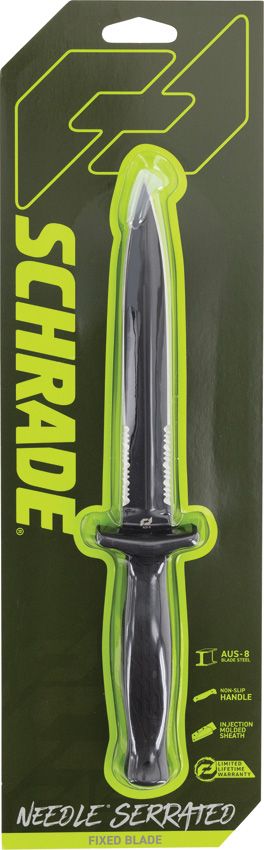 Schrade Needle Magnum Partially Serrated AUS-8