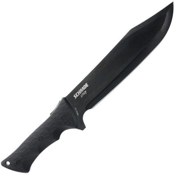 Schrade Leroy Fixed Blade Knife 10" AUS-8 Black Oxide
