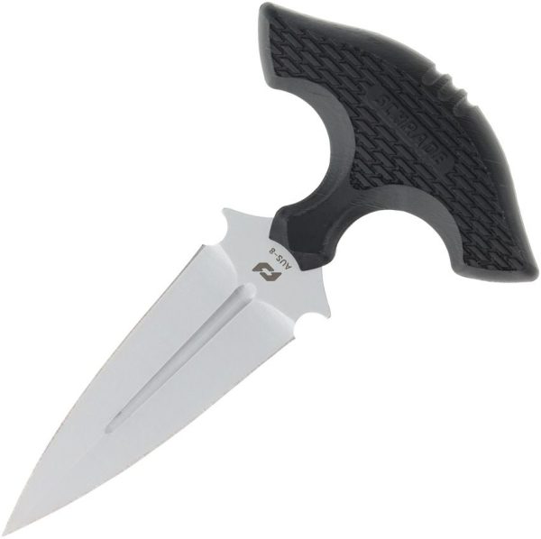 SCH1182518.jpg Schrade Moe Push Dagger Fixed Blade AUS-8 Steel Black