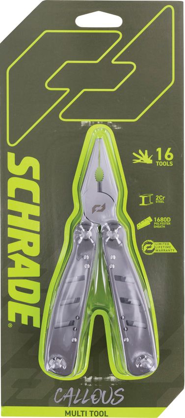 Schrade Callous Multi Tool - 16-in-1 Gray