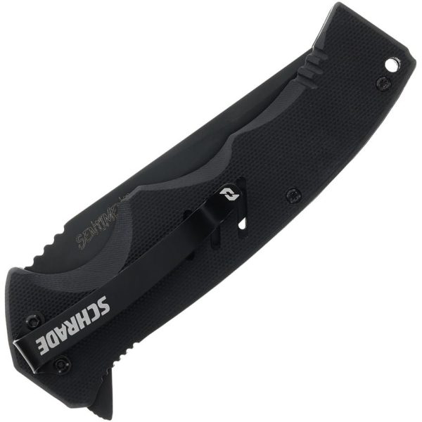 Schrade Sentiment Linerlock Folding Knife - Black G10