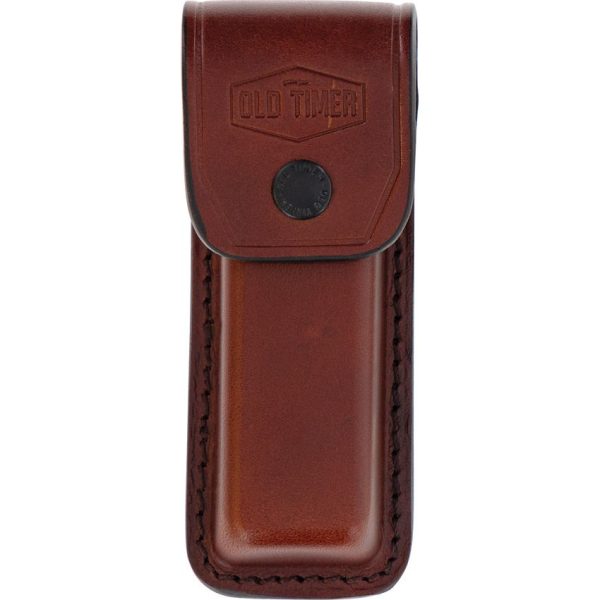 Schrade OT Buzz Saw Trapper Folding Knife Brown Delrin Handle