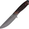 Schrade Frontier Fixed Blade 5" Gray Stainless Steel Brown Luxewood