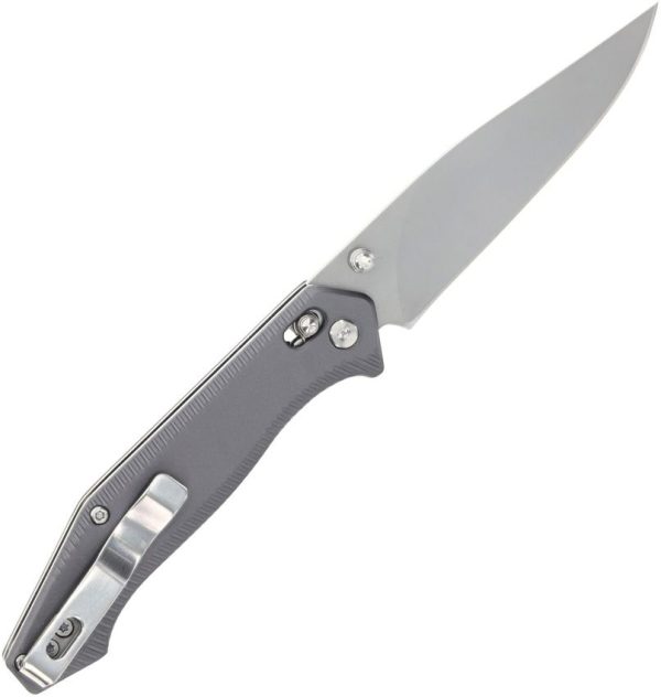 Schrade Turnkey Pivot Lock Folding Knife AUS-10A Gray Aluminum