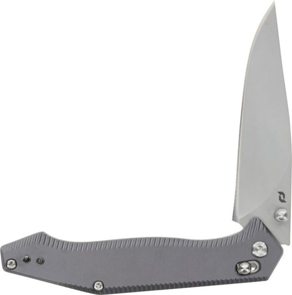 Schrade Turnkey Pivot Lock Folding Knife AUS-10A Gray Aluminum