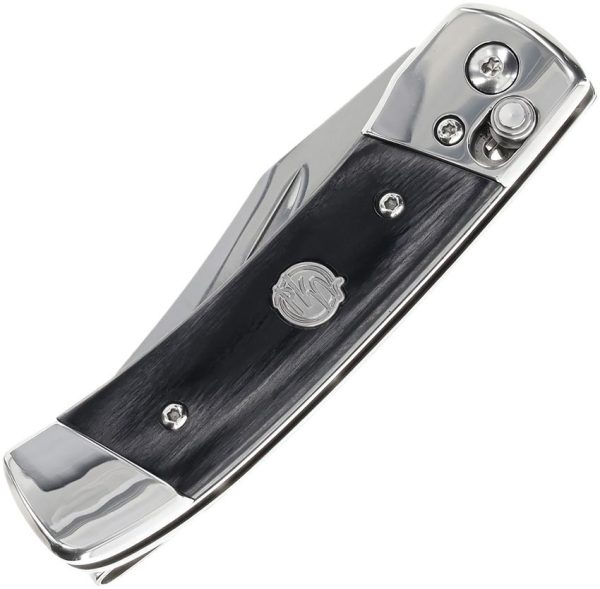 Schrade Smokey Pivot Lock Folding Knife Black Wood 2.75" Blade