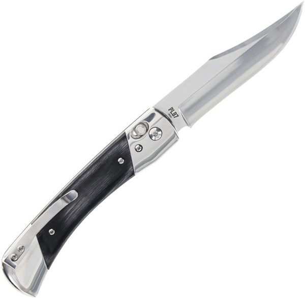 Schrade PLB7 Bear Paw Pivot Lock Folding Knife Black Wood 3.75"