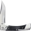 Schrade PLB7 Bear Paw Pivot Lock Folding Knife Black Wood 3.75"