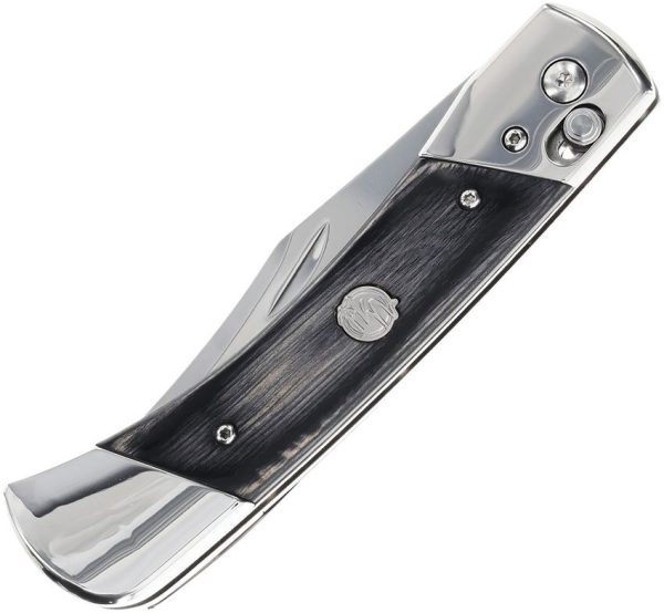 Schrade PLB7 Bear Paw Pivot Lock Folding Knife Black Wood 3.75"