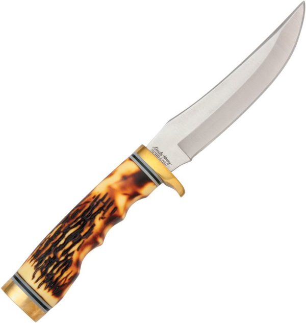 Schrade Uncle Henry Golden Spike Fixed Blade Stainless Staglon
