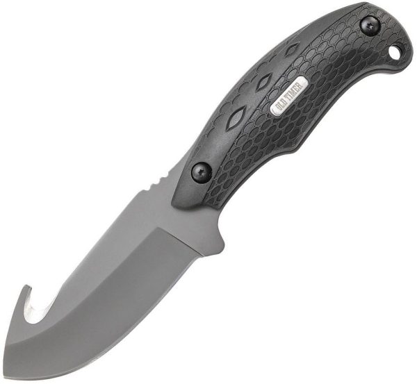SCH2143OTCP.jpg Schrade Copperhead Guthook Fixed Blade - Gray TiNi