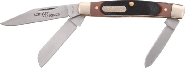 Schrade Old Timer Middleman Folding Knife - Delrin Handle