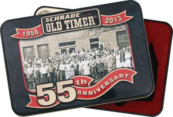 SCH55TIN.jpg Schrade Old Timer 55th Anniversary Collectible Tin